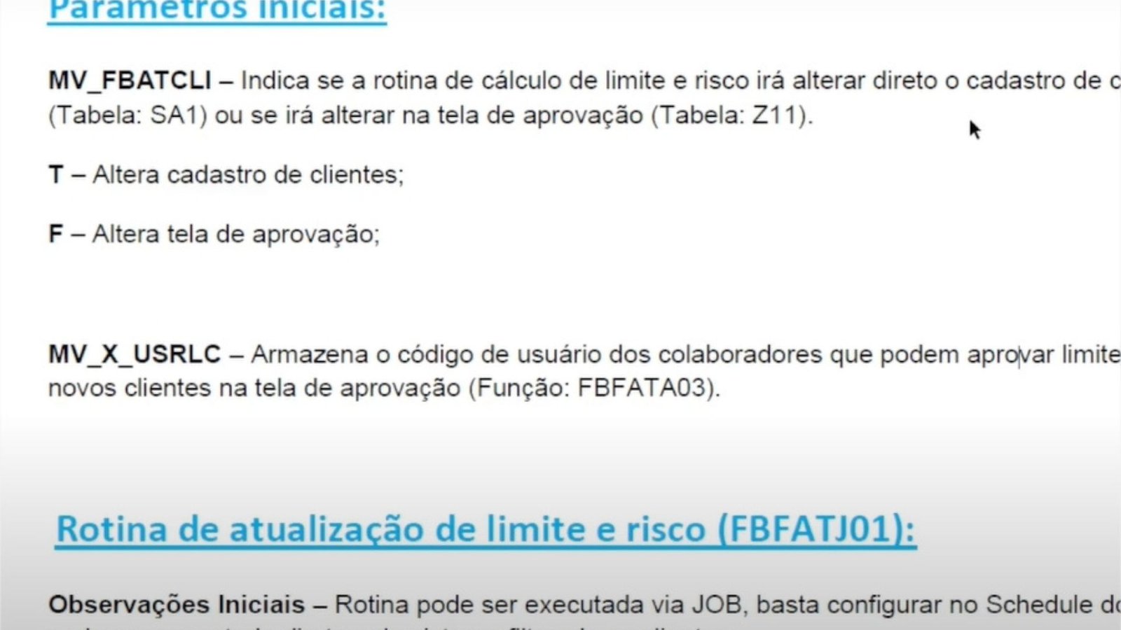 Print da rotina de classificação automática